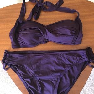 Bisou Bisou Bikini Set, Dark Purple, S/M
